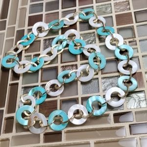 Vintage Mother of Pearl Ring necklace